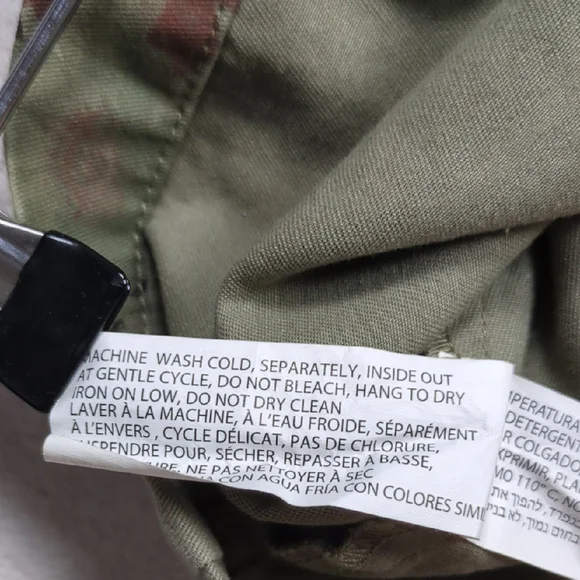 Amanda Green Cotton Floral Utility Jacket Size XL - Picture 10 of 11